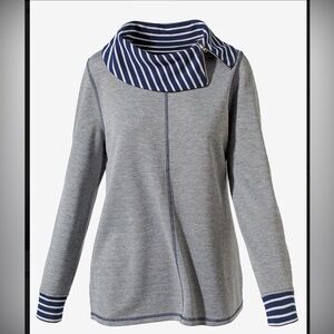 Chico's Weekend Cowl Neck Sweatshirt